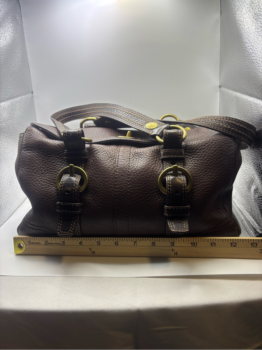 Coach Chelsea Pebbled Brown Leather Shoulder Bag  Y2K 2007 - Picture 16 of 16
